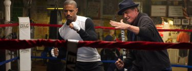 Michael B. Jordan con Stallone in Creed