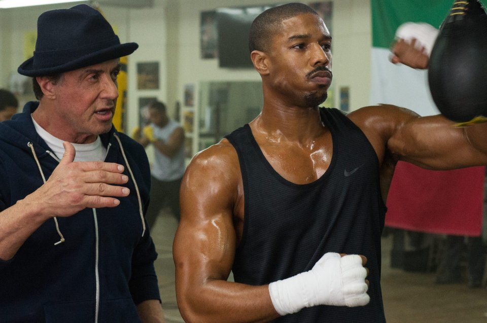 Creed - Sylvester Stallone e Michael B. Jordan nel film
