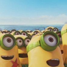 Minions: molti Minion stupiti in un'immagine del film d'animazione