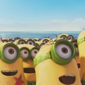 Minions: molti Minion stupiti in un'immagine del film d'animazione