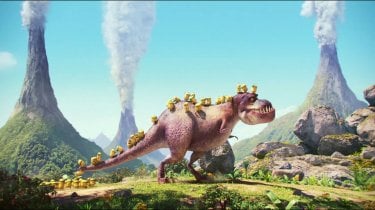 Minions: decine di Minion in compagnia di un T-Rex