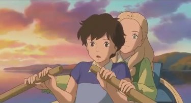 Quando c'era Marnie: Anna e Marnie su una barca in un momento del film animato