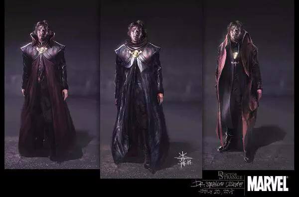 Doctor Strange - concept art del costume di Cumberbatch