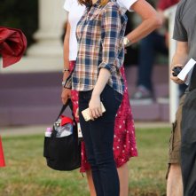 La La Land: Emma Stone durante le riprese del musical