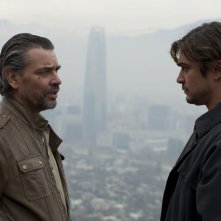 La prima luce: Riccardo Scamarcio e Alejandro Goic in un fotogramma tratto dal film