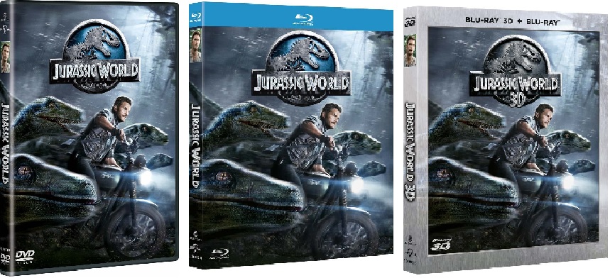 Le cover homevideo di Jurassic World