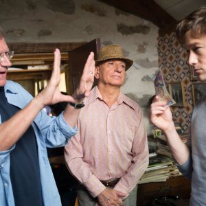The Walk: il regista Robert Zemeckis con Joseph Gordon-Levitt e Ben Kingsley sul set del film