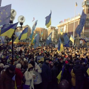 Winter on Fire: una scena di folla del documentario girato da Evgeny Afineevsky