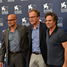 Spotlight: Mark Ruffalo, Stanley Tucci e il regista Thomas McCarthy posano al photocall di Venezia 2015