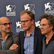 Spotlight: Mark Ruffalo, Stanley Tucci e il regista Thomas McCarthy al photocall di Venezia 72