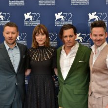 Venezia 2015: Johnny Depp,Dakota Johnson, Joel Edgerton e il regista Scott Cooper al photocall