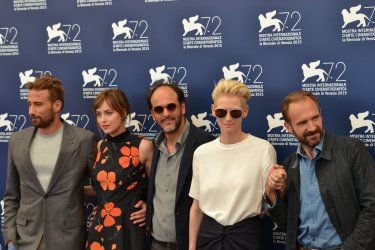 Venezia 2015: una foto del cast di A Bigger Splash al photocall