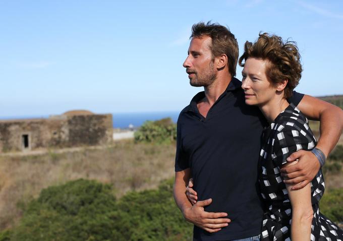 A Bigger Splash: Tilda Swinton e Matthias Schoenaerts in un'immagine del film diretto da Luca Guadagnino