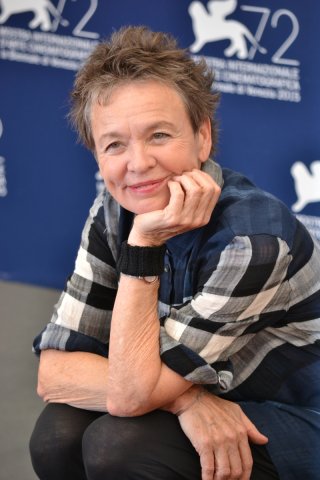 Venezia 2015: Laurie Anderson in uno scatto al photocall di Heart of a Dog