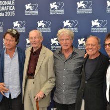 Venezia 2015: Atom Egoyan, Bruno Ganz, Heinz Lieven, Jurgen Prochnow posano al photocall di Remember