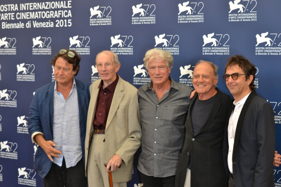 Venezia 2015: Atom Egoyan, Bruno Ganz, Heinz Lieven, Jurgen Prochnow posano al photocall di Remember