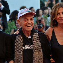 Venezia 2015: Jonathan Demme, Paz Vega, membri della giuria Orizzonti, sul red carpet della cerimonia di premiazione