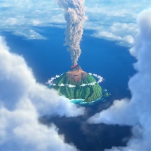 Lava: un'immagine dall'alto tratta dal cortometraggio della Pixar