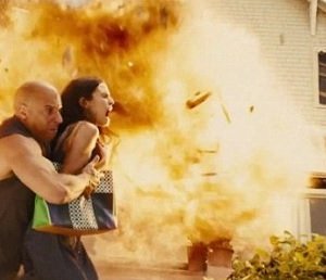 Una scena di Fast & Furious 7
