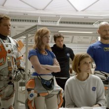 Sopravvissuto - The Martian: un'immagine del film con Matt Damon, Jessica Chastain e Kate Mara