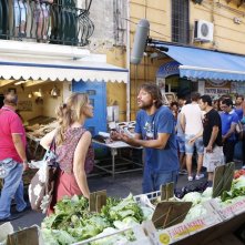 A Napoli non piove mai: Sergio Assisi durante le riprese del film