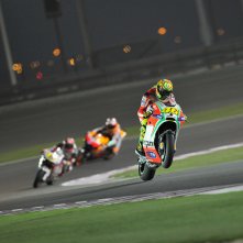 Fino all'ultima staccata: Valentino Rossi in azione