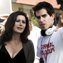 Edwige Fenech ed Eli Roth sul set di Hostel 2