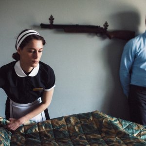 The Lobster: Colin Farrell e Ariane Labed in un'immagine del film