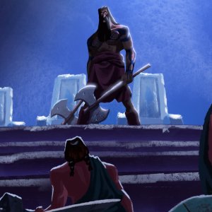 La leggenda di Mor'du: una scena del corto Pixar