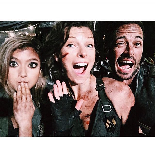 Resident Evil: The Final Chapter - Rola, Milla Jovovich e William Levy durante le riprese