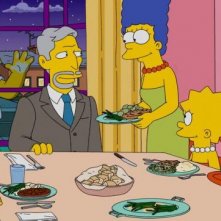 I Simpson: Homer assiste alla cena della sua famiglia in Every Man's Dream