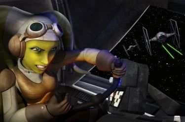 Star Wars Rebels: Hera in una scena della seconda stagione