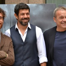 Suburra: Germano, Favino e Amendola durante la presentazione del film