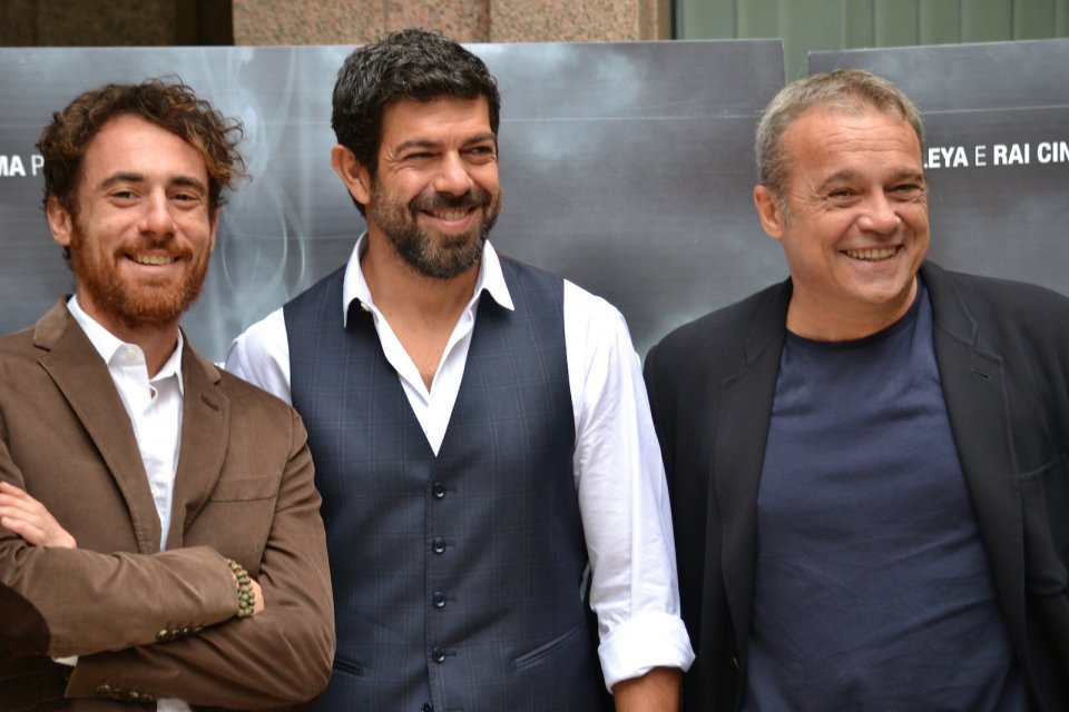 Suburra: Germano, Favino e Amendola durante la presentazione del film