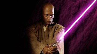 Samuel L. Jackson con spada laser