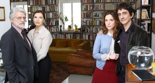 Dobbiamo parlare: Fabrizio Bentivoglio, Maria Pia Calzone, Isabella Ragonese e Sergio Rubini in un'immagine promozionale del film