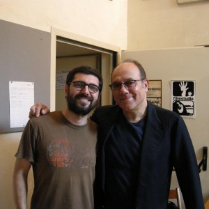 Filmstudio mon amour: Carlo Verdone e il regista del documentario Toni D'angelo in un'immagine dal backstage