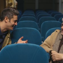 Ridendo e scherzando - Ritratto di un regista all'italiana: Pif ed Ettore Scola in un'immagine tratta dal documentario