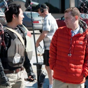 Lo showrunner Scott M. Gimple sul set di The Walking Dead