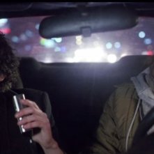 The End of the Tour: Jason Segel e Jesse Eisenberg in una scena del film