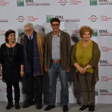 Roma 2015: Ettore Scola, Pierfrancesco Diliberto, Silvia Scola e Paola Scola al photocall di Ridendo e Scherzando