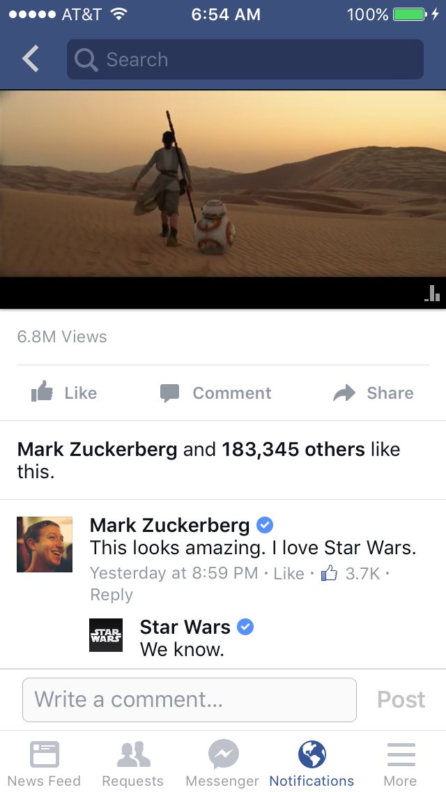 Star Wars: Episodio VII - Il risveglio della Forza - La risposta a Mark Zuckerberg