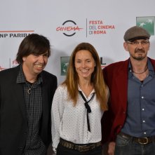 Roma 2015: Cyril Barbançon e Andy Byatt posano con la produttrice al photocall di Hurricane