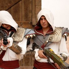 Game Therapy: Favij e Federico Clapis in costume da Assassin's Creed nel film