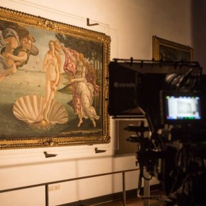 Firenze e gli Uffizi 3D/4K: un'immagine dal set del nuovo documentario prodotto da Sky 3D