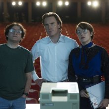 Steve Jobs: Michael Stuhlbarg, Michael Fassbender e Kate Winslet in una scena del film