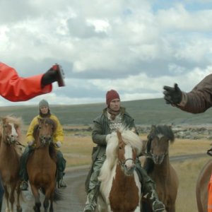 Storie di cavalli e di uomini: Ingvar Eggert Sigurðsson e Charlotte Bøving in una scena del film