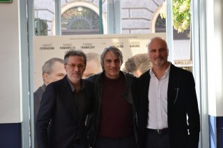 Mimmo Calopresti, Giorgio Panariello al photocall di Uno per tutti