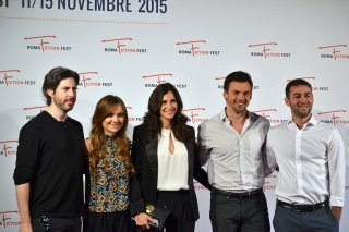 Roma Fiction Fest 2015: Zander Lehman, Jason Reitman, Michaela Watkins, Tommy Dewey e Tara Lynne Barr posano al photocall di Casual