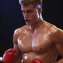 Rocky IV: Dolph Lundgren in una scena